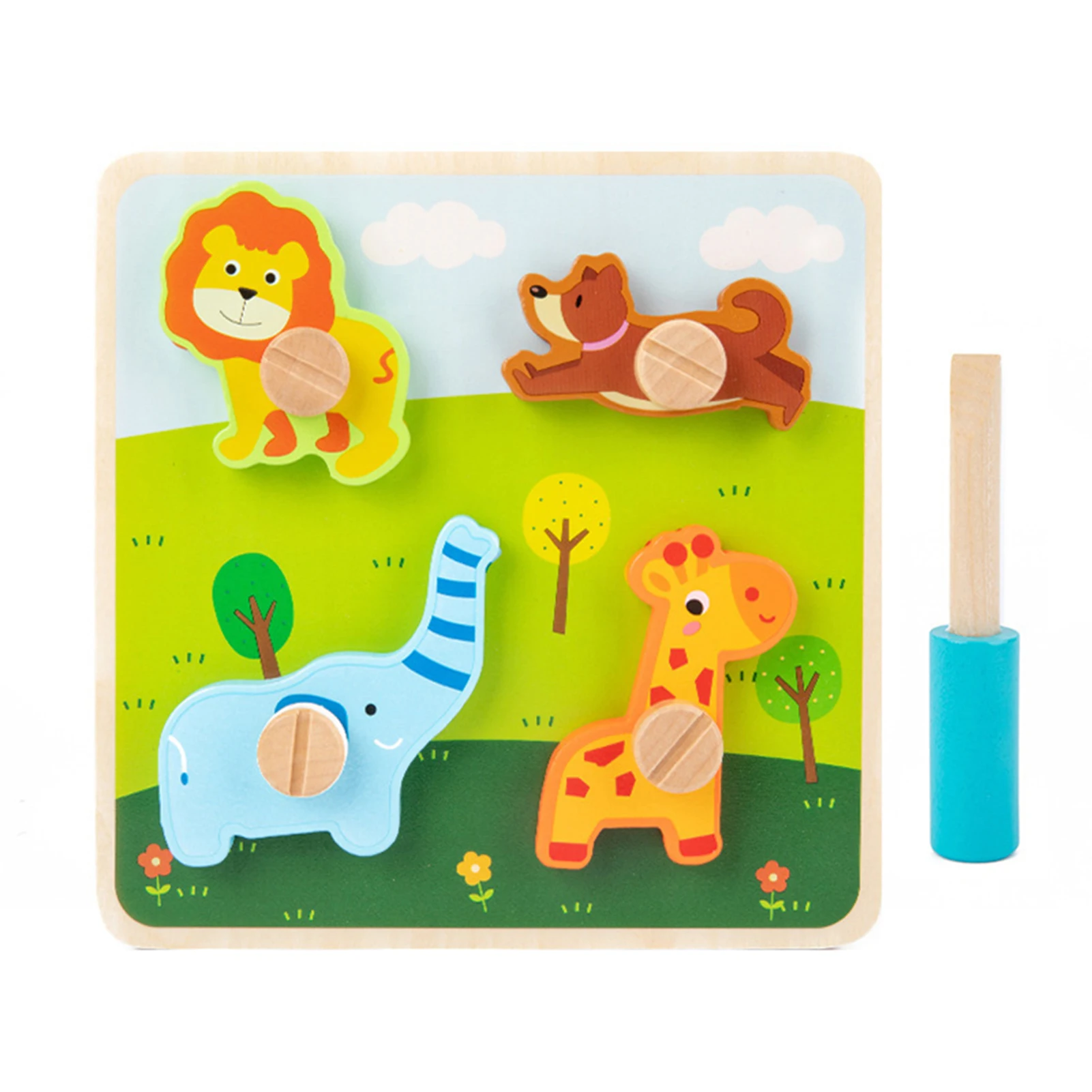 

3D Puzzles For Kids Wooden Educational Puzzles Toy Baby Learning Toy