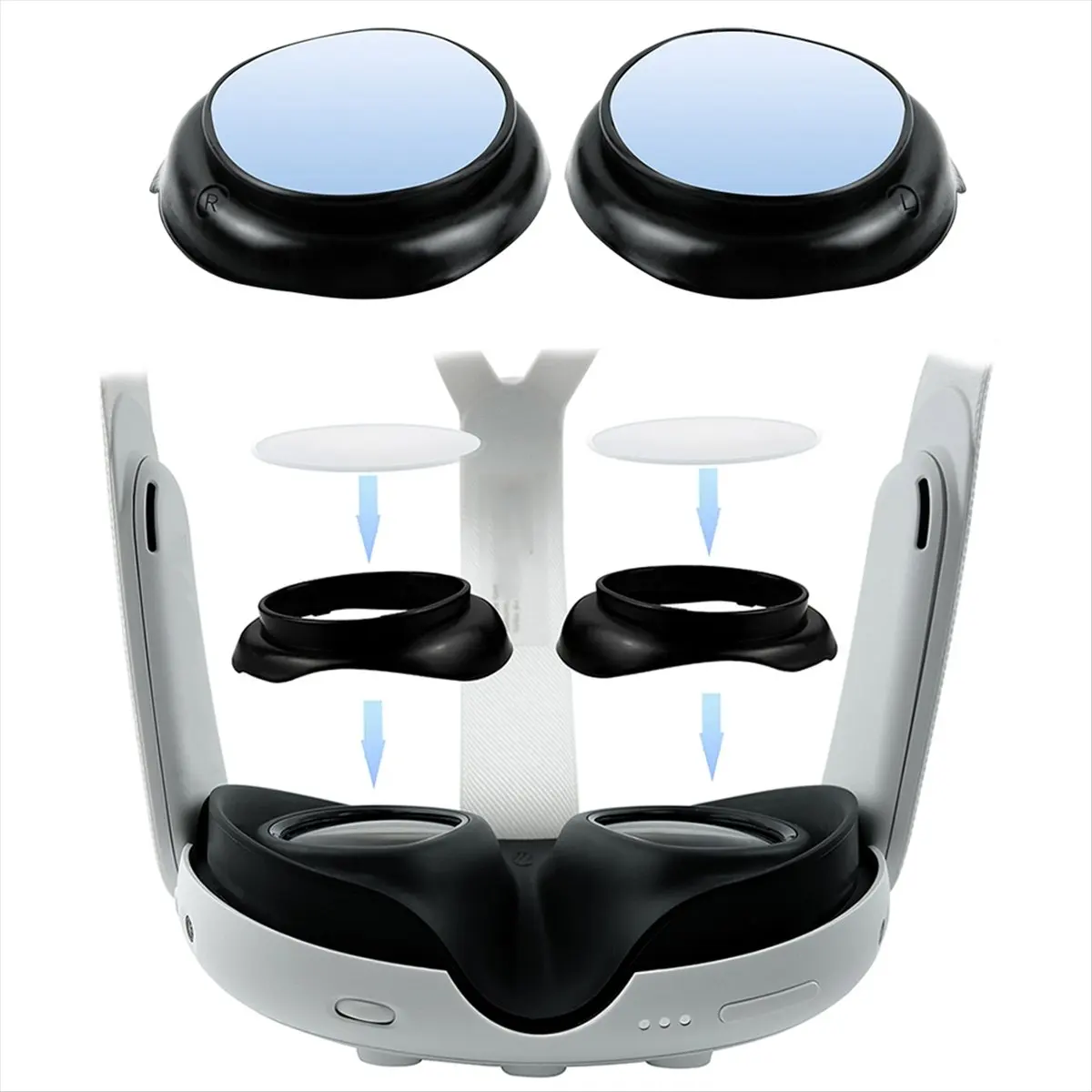 Lens Protective Cover Frame Anti-Blue Lens Mirror Protective Eyewear Frame Anti-Scratch Lens Insert for 3