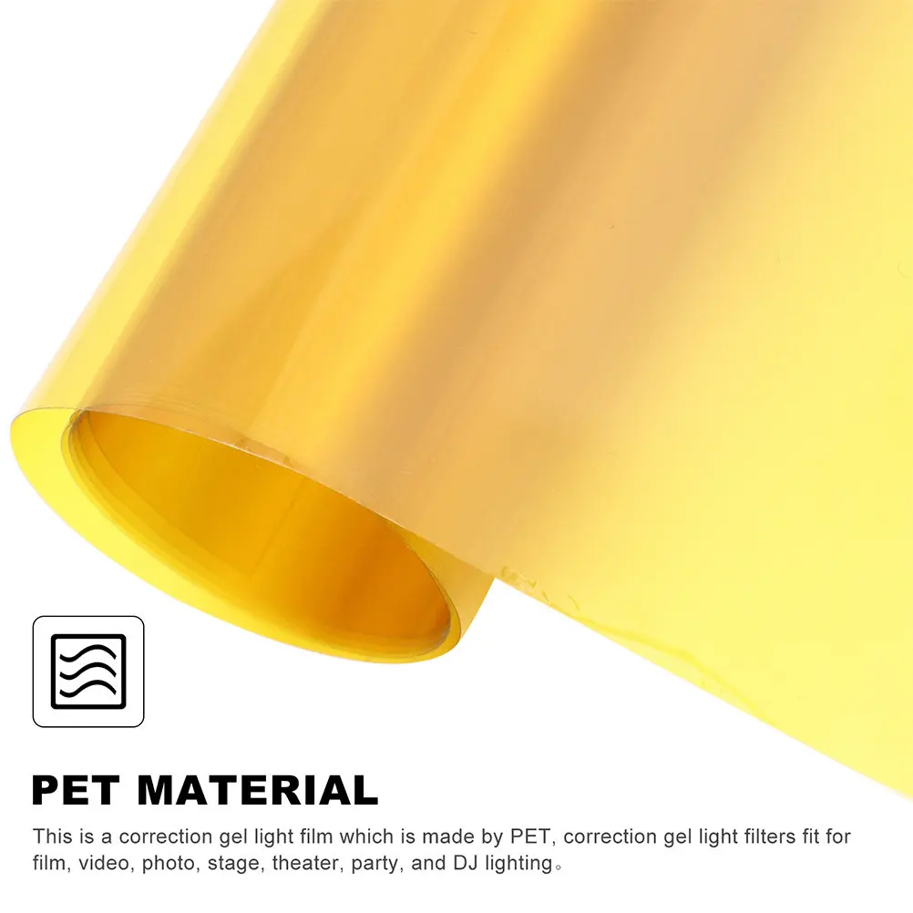 Sunset Effect Pet Film Color Filter Sheet Professional Overlay Transparency Film for Photography Lighting Correction Mood