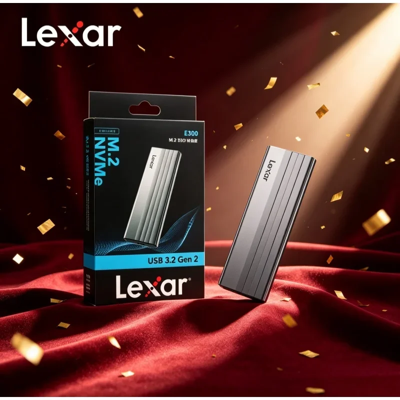 Portable M.2 NVMe SSD Enclosure Lexar E300 USB3.2 Gen2 External Hard Disk Case For Desktop Laptop Data Backup Solution