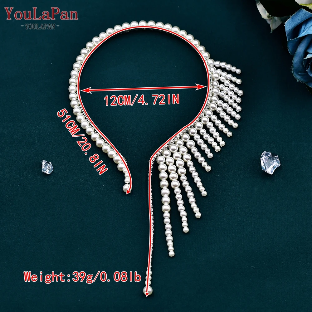 YouLaPan Bridal Pearl Necklace Wedding Party Dress Jewelry Accessories Elegant Bead Neck Chain Necklace for Bride HN04