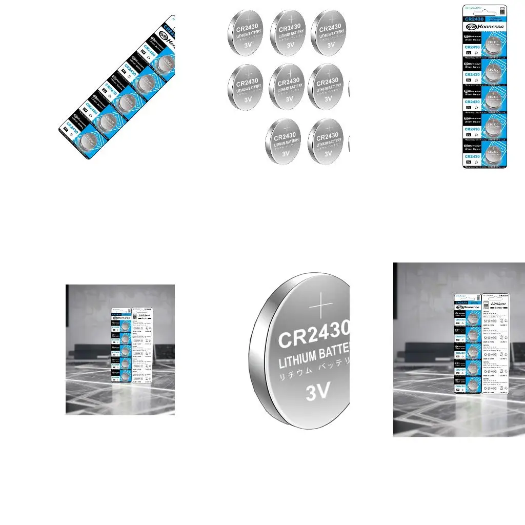  CR2430 3V Button Batteries 10/5-Unit High Capacity Power Supply for Daily Use
