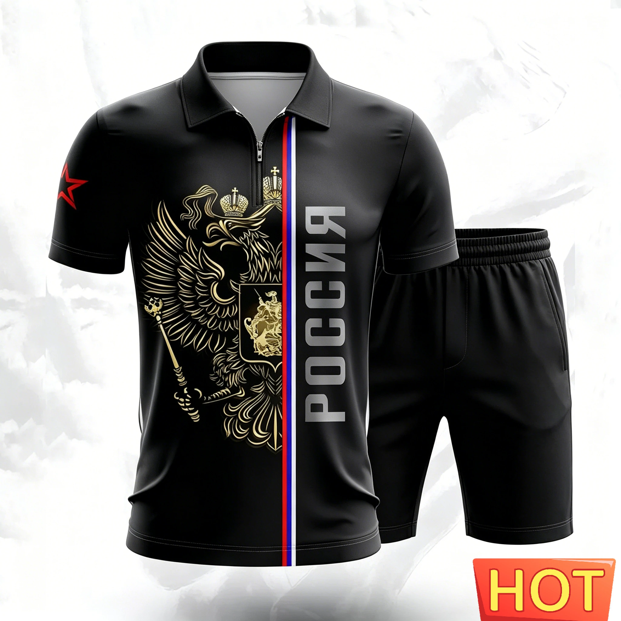 Men's Summer Zip Polo Shirts S - огляд і ціна Men'S Fashion Polo Shirt
