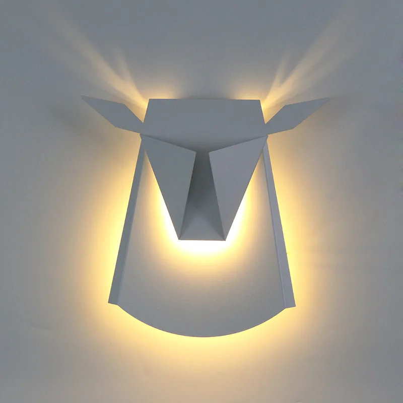 Nordic Creative Antlers Led Wall Lamps Post Modern Minimalist Living Room Bedroom Bedside Lamp Corridor Aisle Peacock Wall Lamp