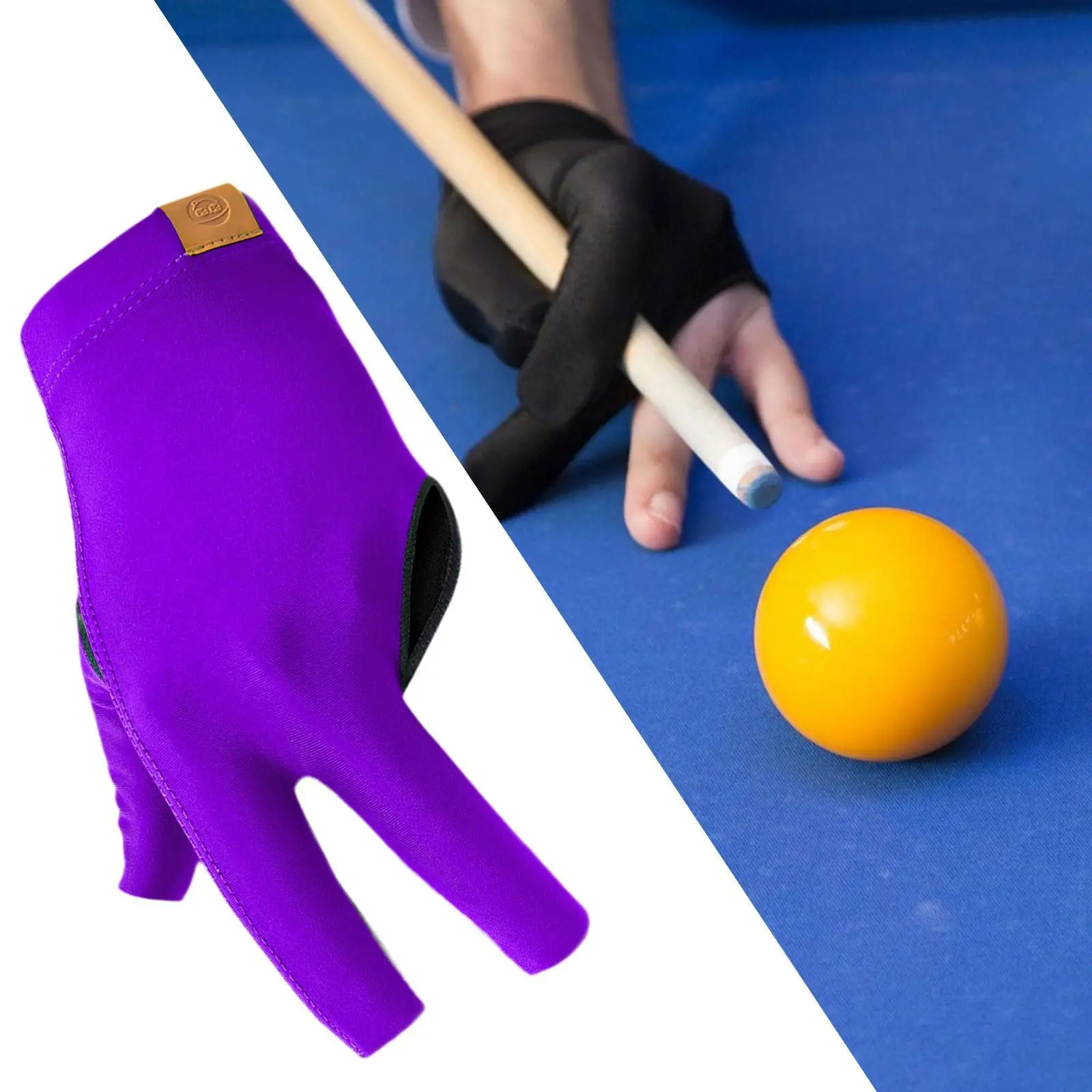 

Elastic Nylon Pool Glove Non Slip Billiards Hand Cover Sweat Absorbing Snooker Cue Glove for Men Women Gaming Sessions