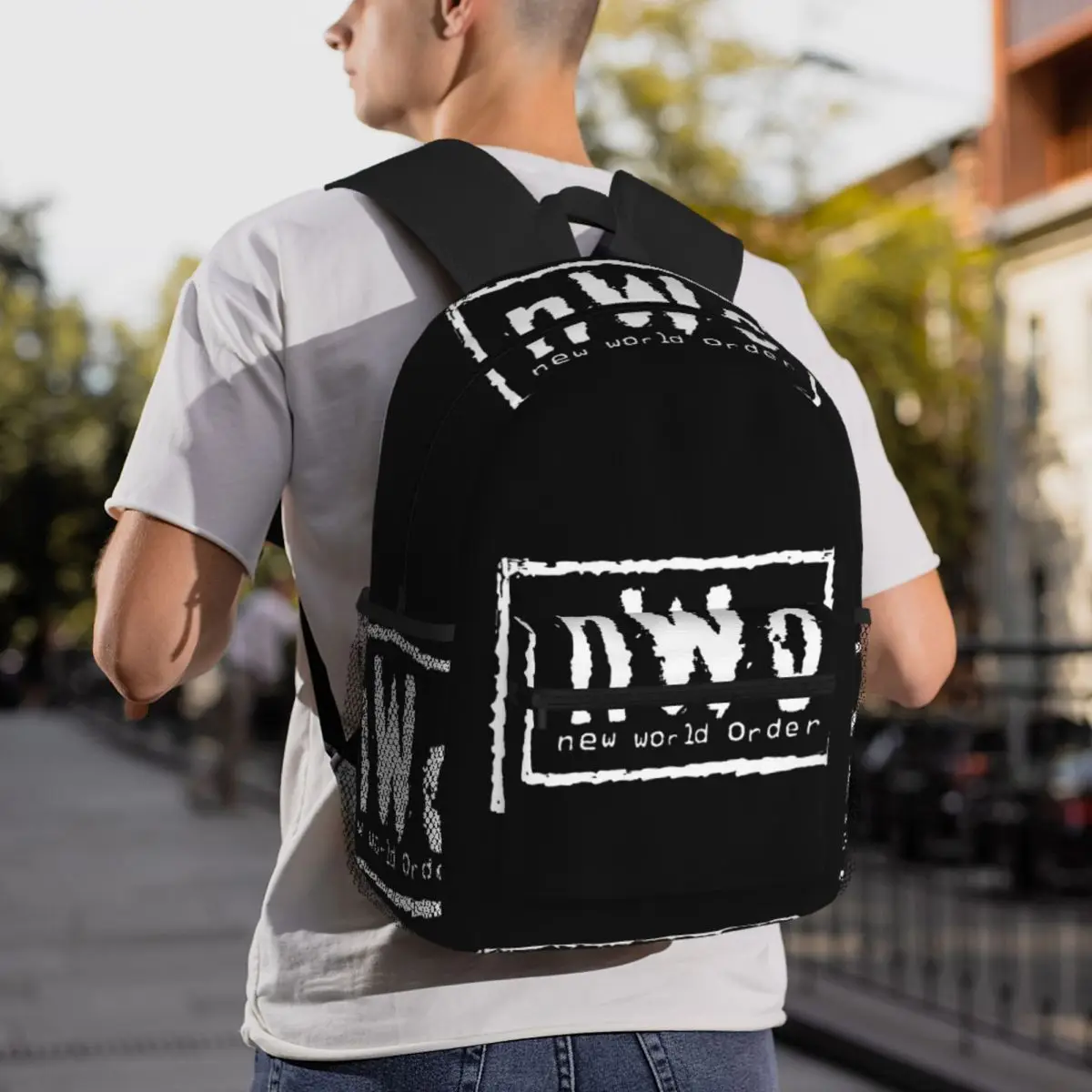 NWO New World Order Wrestling Backpack Daypack Large Capacity Children BookBag School Bag Shoulder Bags for Men Women