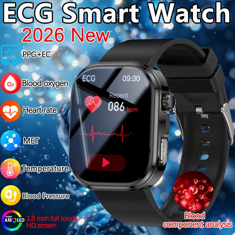 

Новые смарт-часы 2026 года для здоровья сердца: мониторинг давления, частоты сердечных сокращений, анализ состава тела, множество режимов тренировок, для мужчин