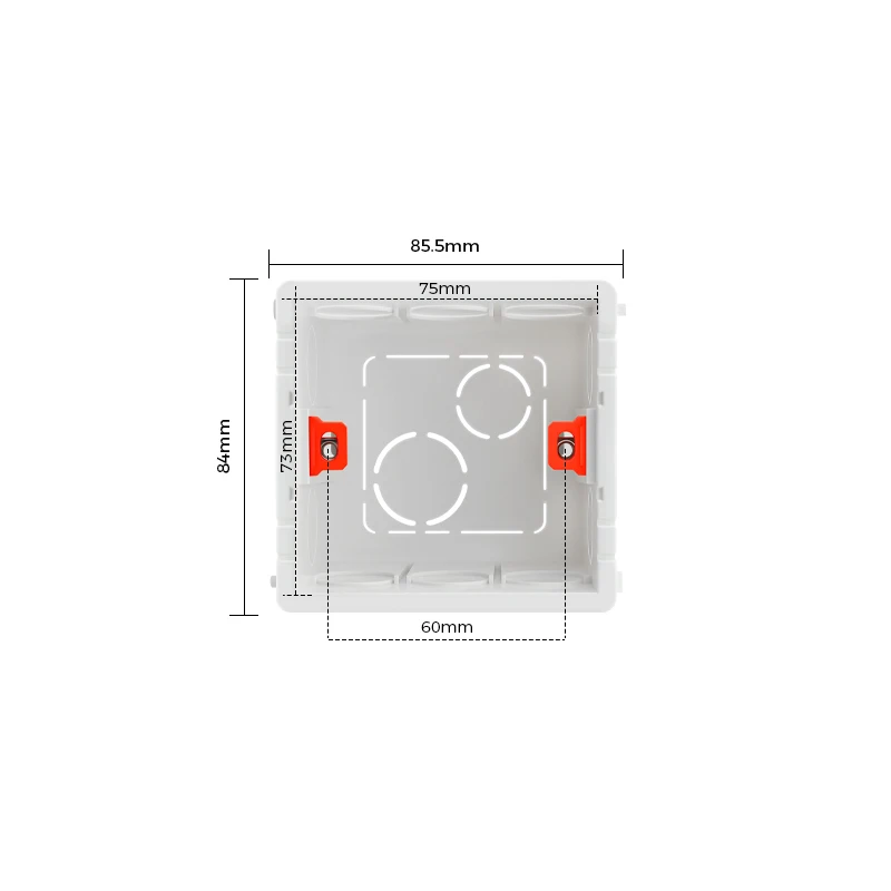 Picture 3: Avoir Mounting Dark Box White Red Blue Stash Junction Box 86mm x 86mm x 40mm Wall Socket Recessed Plastic Box Switch Accessories