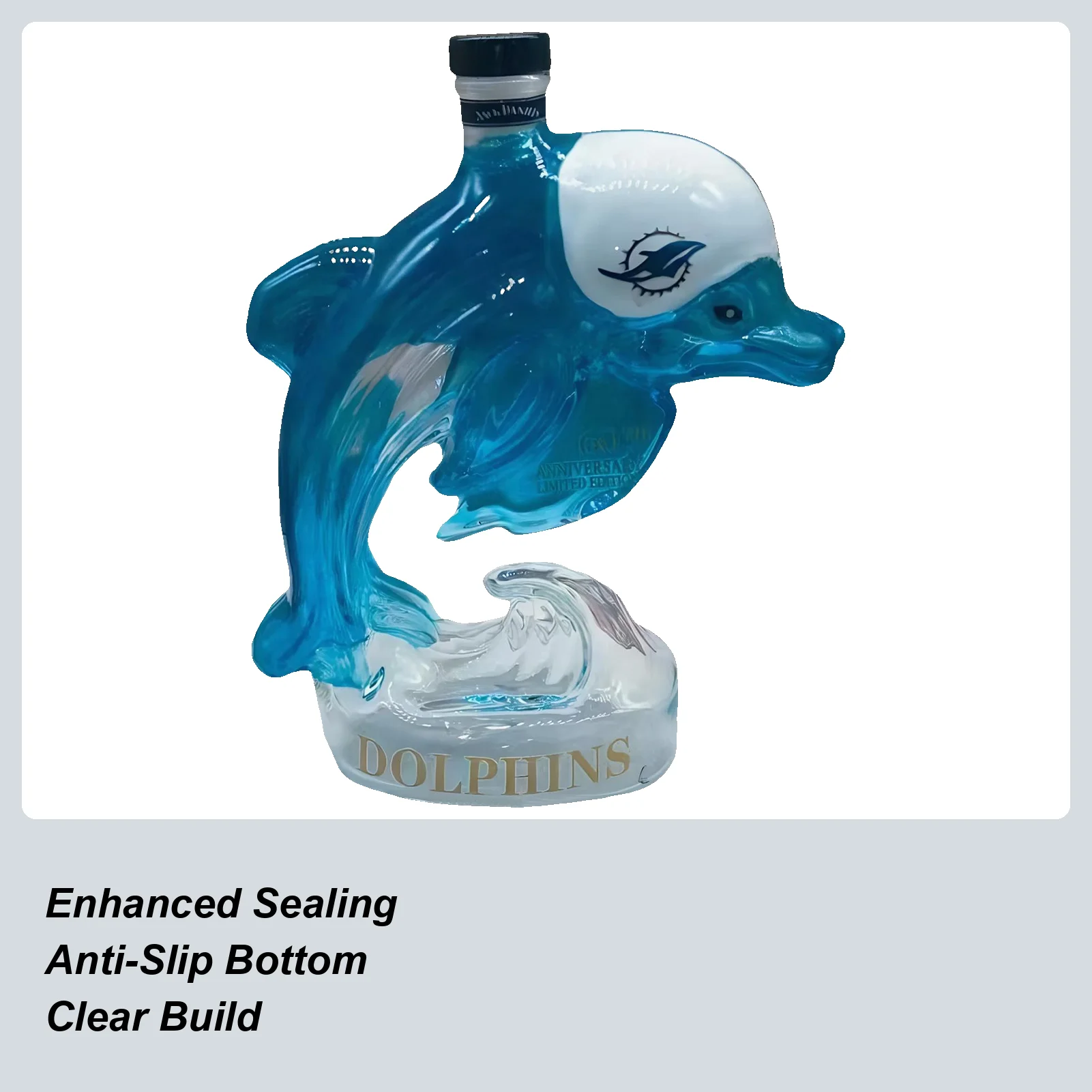 

Бутылка для виски, прозрачная форма кита, декоративный контейнер 320 мл, пустые бутылки для виски для мужчин, папа, семейная вечеринка, питьевое вино, водка