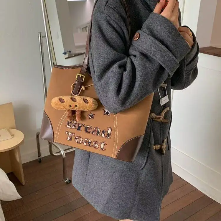 

Женская сумка в корейском стиле 2025 года — ретро-звезды из мультфильмов, дизайн, небольшой дизайн, универсальная сумка большой вместимости