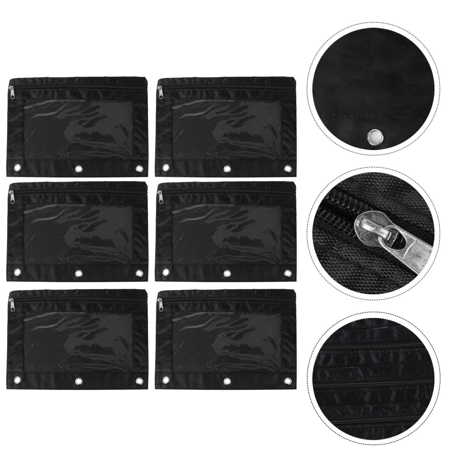 6 قطع حقيبة ملفات قلم رصاص بسيط الحقيبة شبكة القرطاسية حامل أكسفورد 3 حلقة مكتب