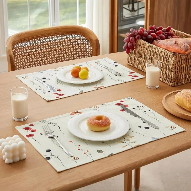 Rural Style Placemats Kitchen Tables Coffee Tables Placemats Green Simple and Elegant Spring Home Decoration
