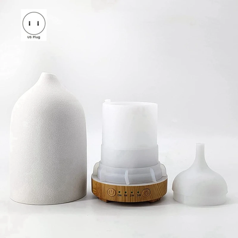 250ML Aromatherapy Essential Oil Diffuser Air Humidifier Cool With 7 Color LED Lights Ceramic Diffuser For Home