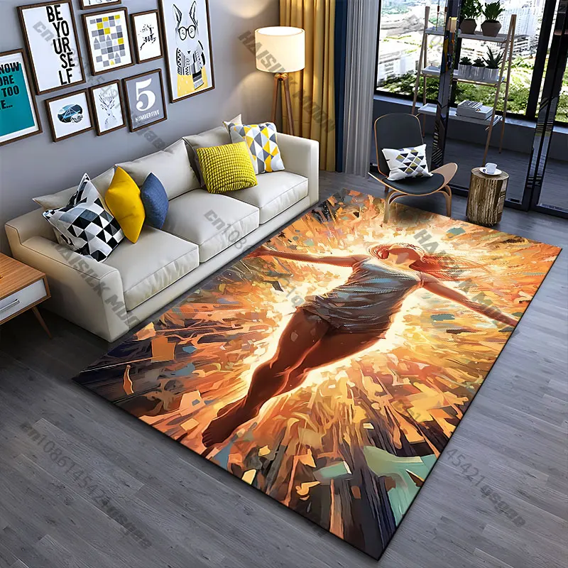 Empowerment transformation freedom energy carpet Yoga living room room decor children's crawling mat doormat area rug