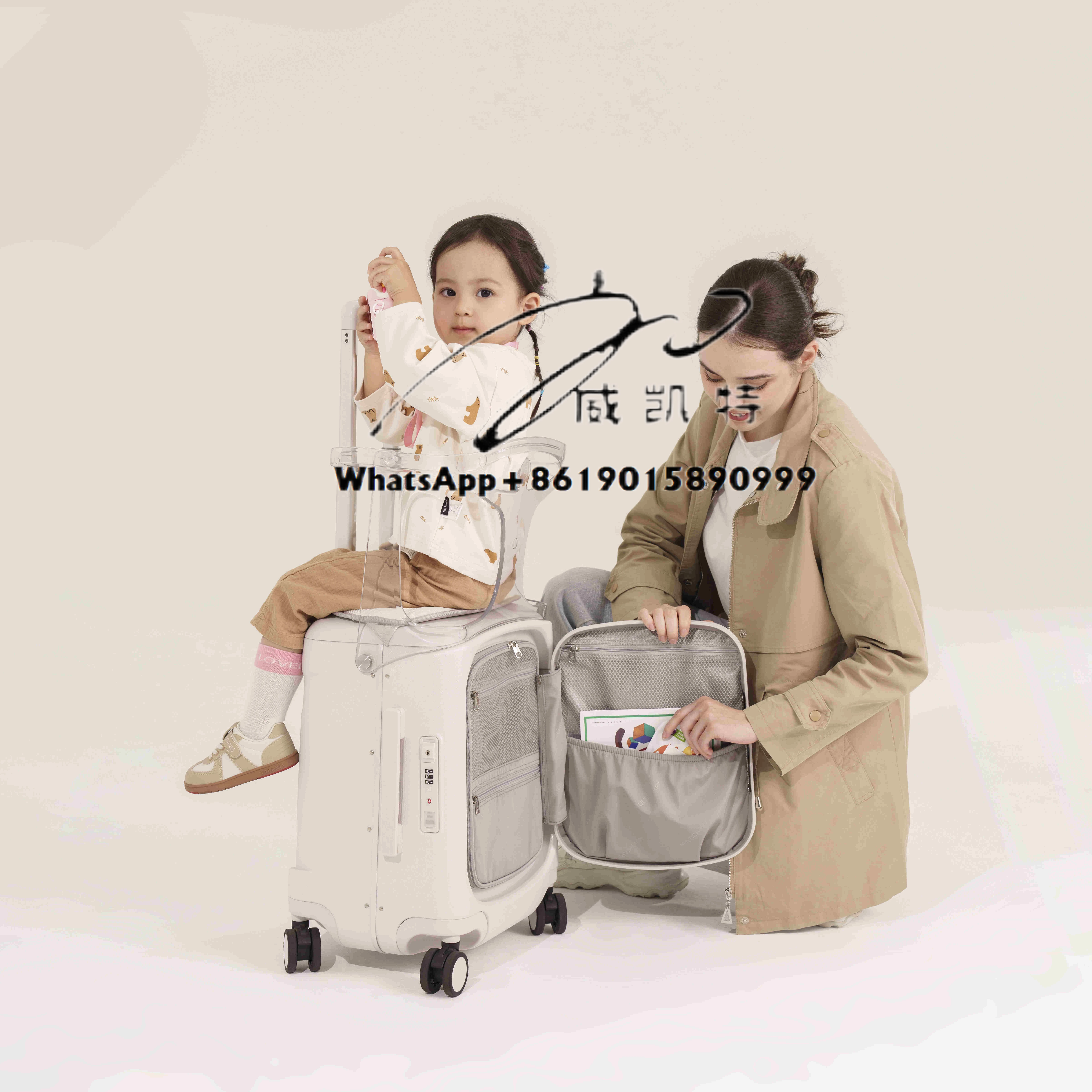 Factory Direct Sales Kids Ride on Travel Suitcase Luggage Kids Traveling Carry-On Luggage