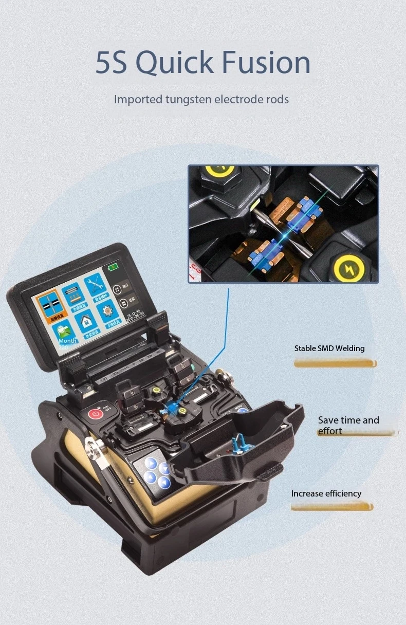 

ALK-88A + сварочный аппарат для оптоволокна, полностью автоматический шестимоторный сварочный аппарат для оптоволокна, кожаный провод, перемычка для косички, оптический кабель