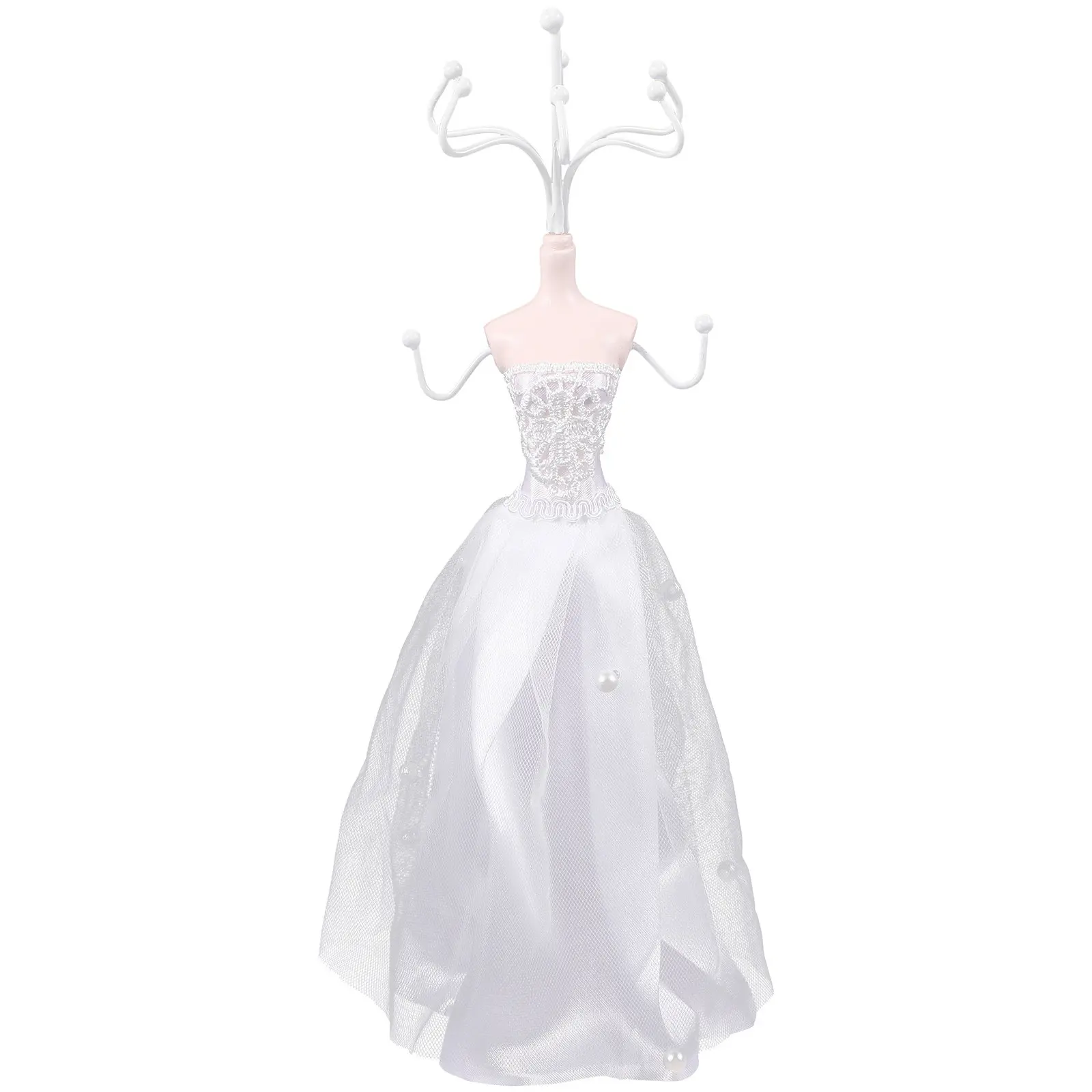 

Princess Jewelry Stand Elegant Resin Necklace Display Rack for Home Desktop Decorative Jewelry Organizer Freestanding Vintage