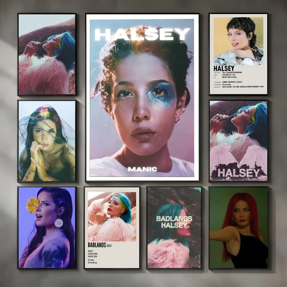 Pop singer Halsey Poster Modern Interior Wall Decor & Trendy Home Highlights