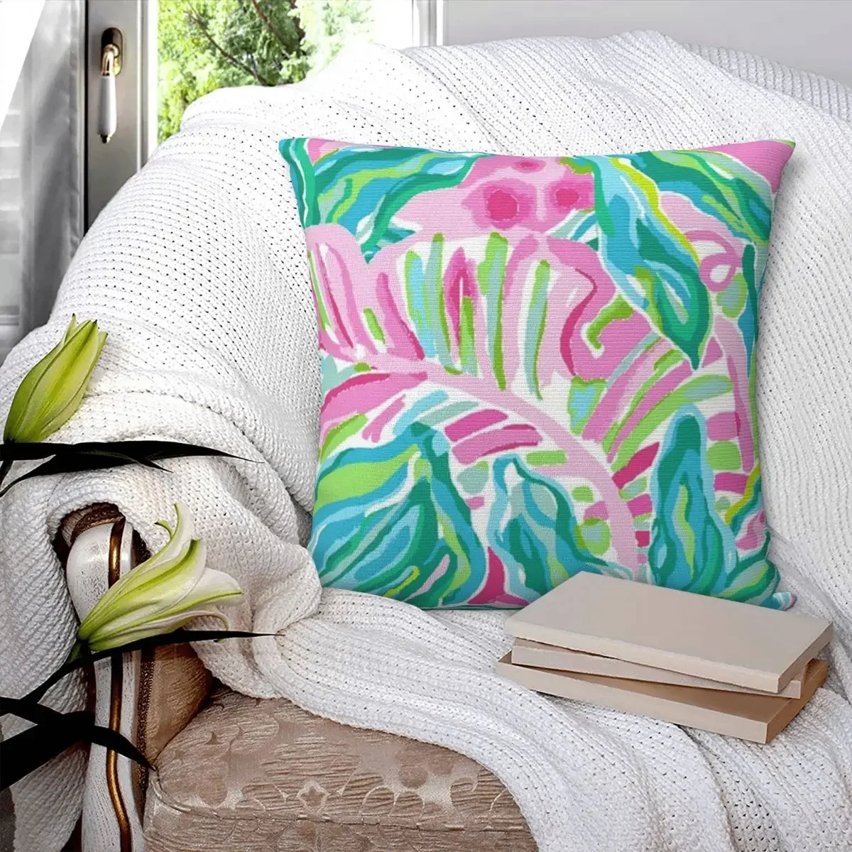 Lily Pulitzer Pillowcase Pillows Cover Cushion Comfort Throw Pillow Sofa Decorative Cushions Used for Home Bedroom Living Room