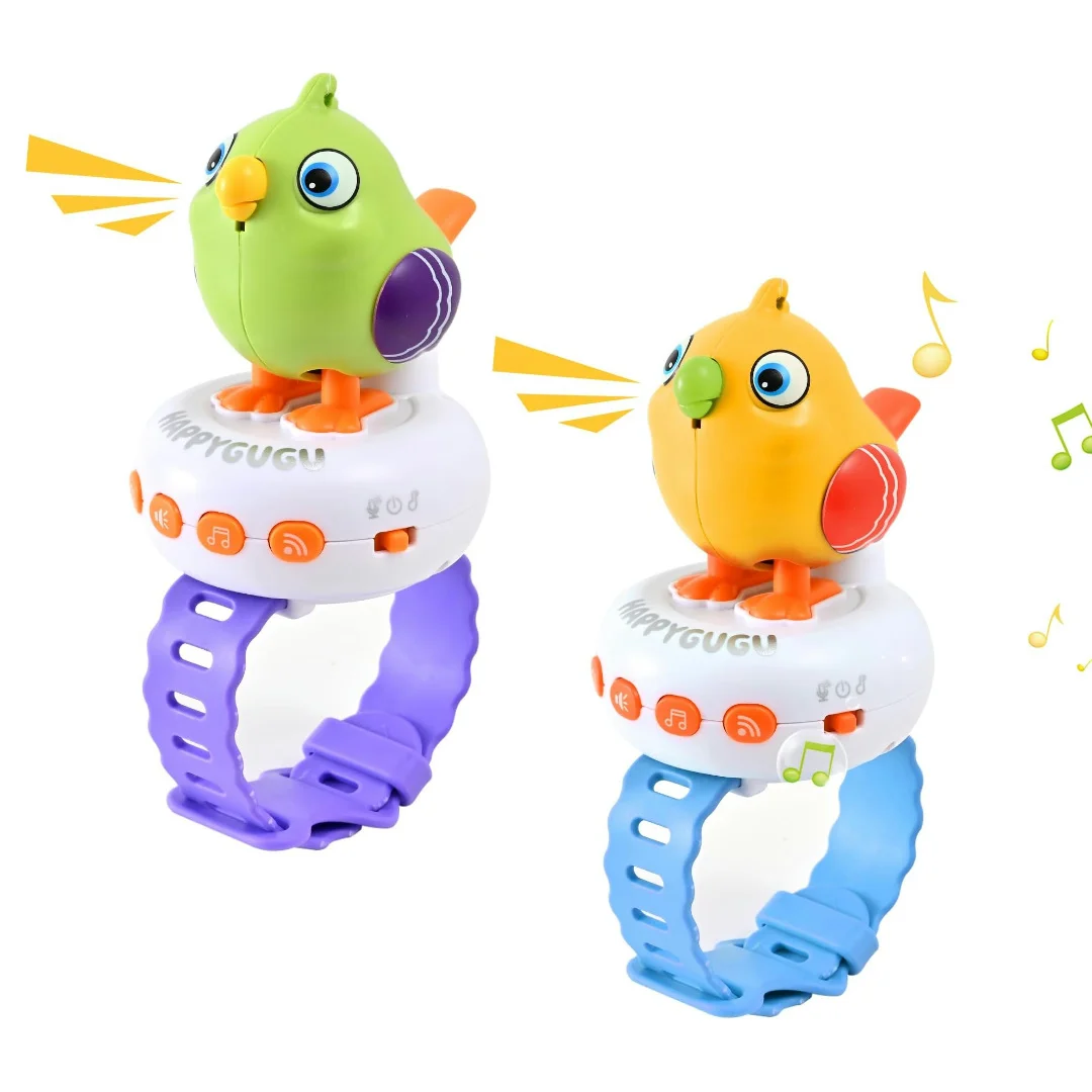 

Interactive Talking Parrot Animated Toy with Strap, Repeats What You Say, Music & Whistle, Kids Electronic GIft for Boys & Girls