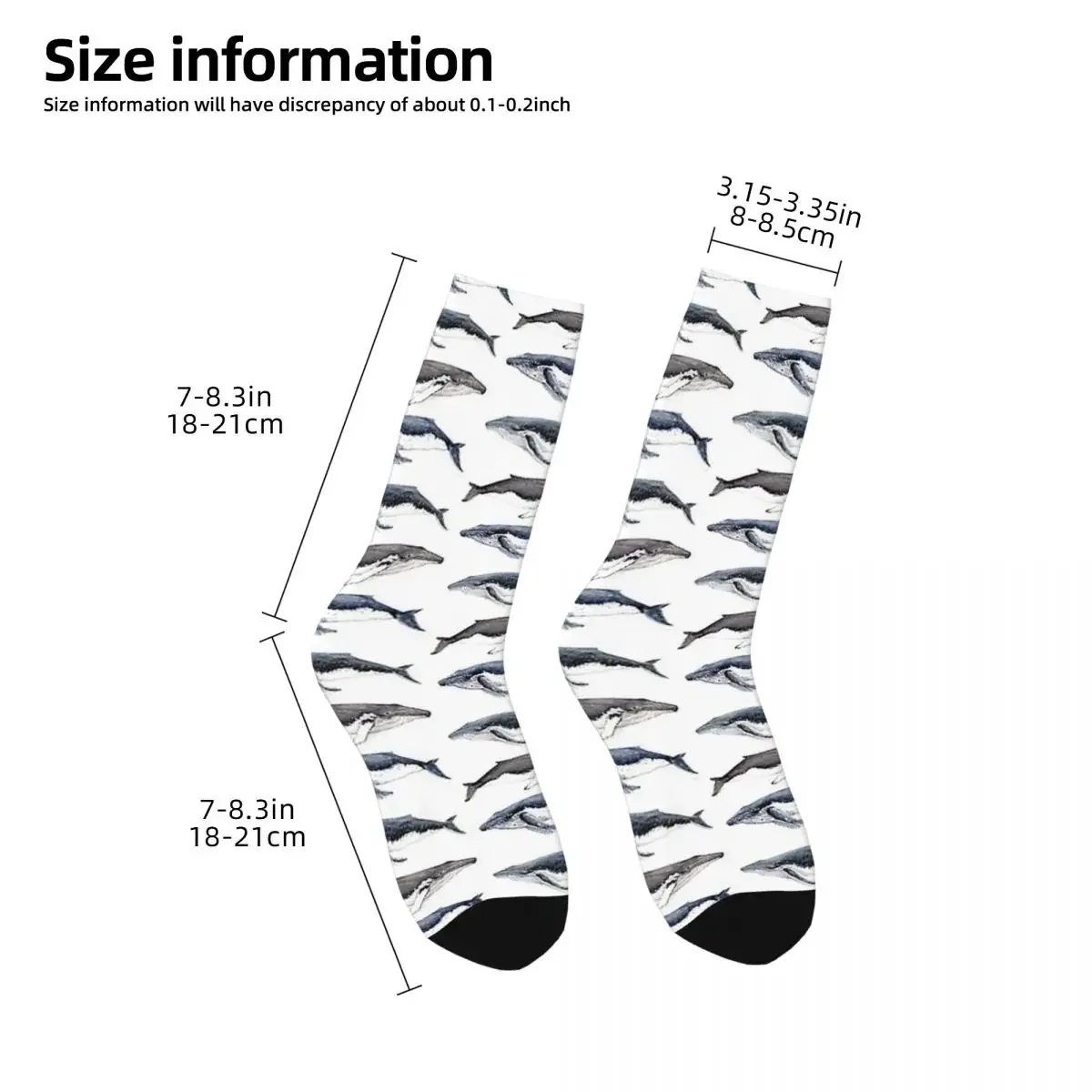 Humpback Whales (Megaptera Novaeangliae) Socks Harajuku Stockings All Season Long Socks for Man's Woman's Birthday Present