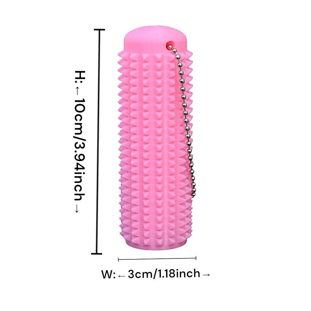 Novedad, llavero sensorial táctil sin BPA, estimulación sensorial, agarre puntiagudo portátil, llamativo texturizado, agarre Stim, llavero para amigos
