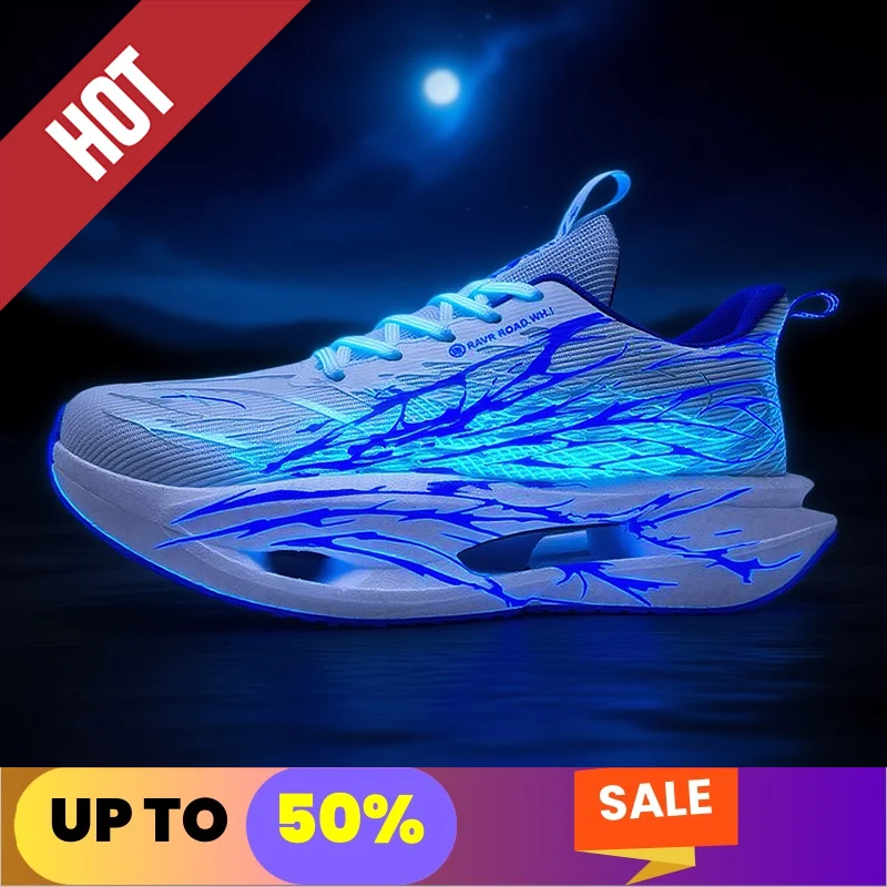 Scarpe da corsa fluorescenti CarbonBoard Marathon Uomo Sport Traspirante Donna Comode sneakers casual atletiche Suola morbida