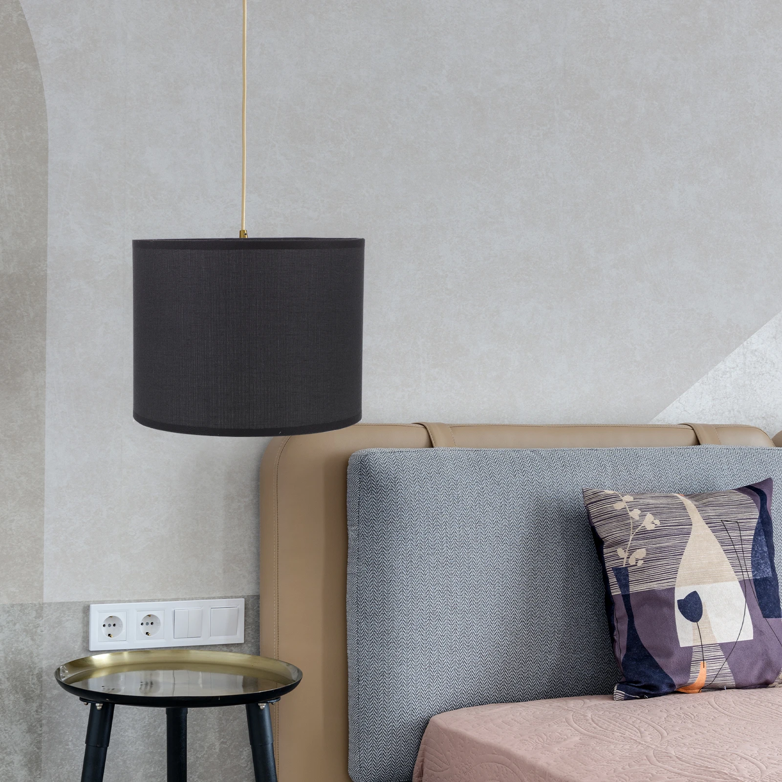 

1Pc Premium Linen Fabric Lampshade Stable Iron Frame Home Light Decor Accessory For Bedroom Living Room Study