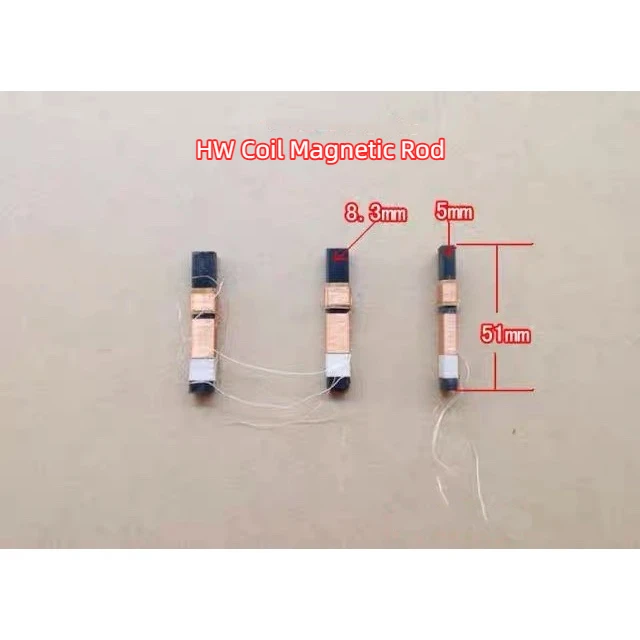 10Pcs Ferrite Bar Core Medium Wave Dual Winding Coil 8.3x51mm Signal Receiving Replacement Component