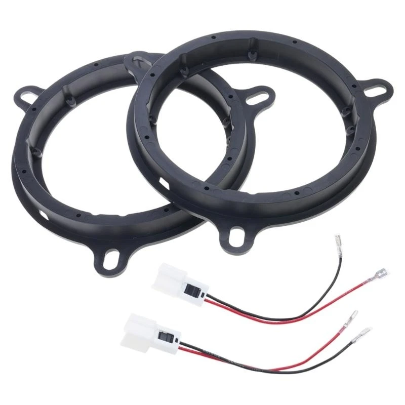 

6.5in Car Stereo Speaker Spacers Adaptors Mat Pad Car Horn Washer Adapter Holder Bracket and Speaker Wire Harness for Dacia