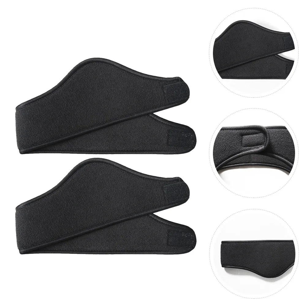2Pcs Outdoor Ear Warmers Headband Premium Elastic Warm Hairband Full Cover Earmuff Unisex Winter Running Sweatband Cold Wind