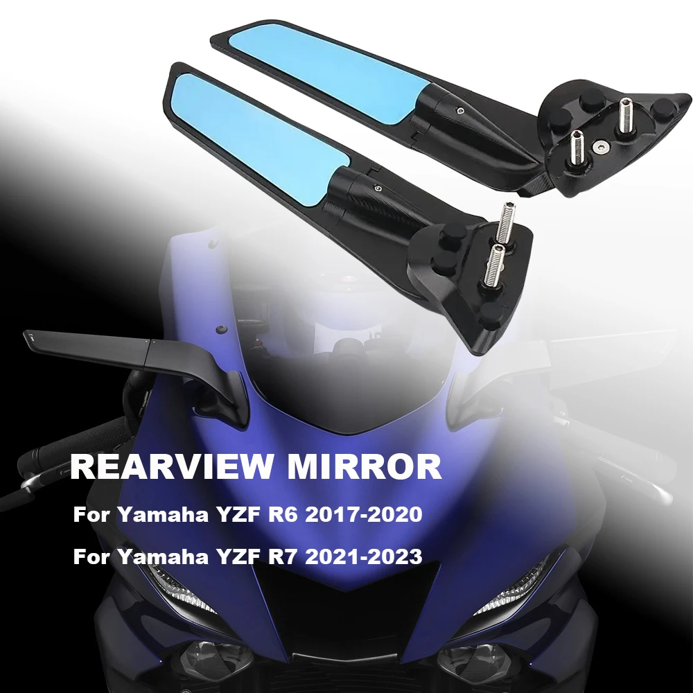 

Motorcycle Accessories Black Rearview Side Mirrors 360° Rotatable For YAMAHA YZF R6 r6 2017-2020 YZF R7 r7 2021 2022 2023