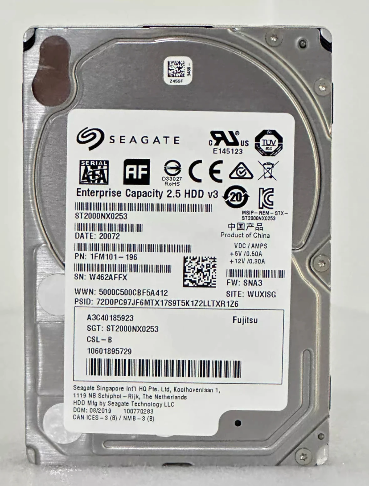 

Seagate ST2000NX0253 2TB 2.5inch SATA Enterprise Hard Drive, 7200 RPM, 128MB Cache,