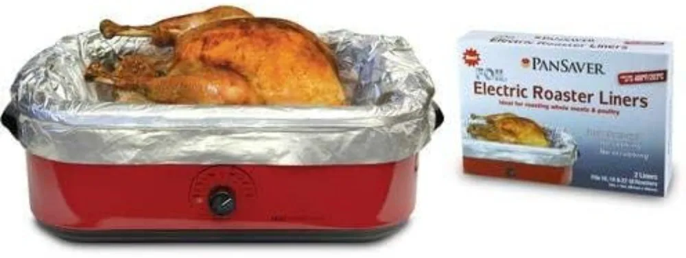 

Pansaver Foil Electric Roaster Liners, 3 Box Bundle (6 Liners for Roasters). Fits 16, 18 and 22 Quart Roasters