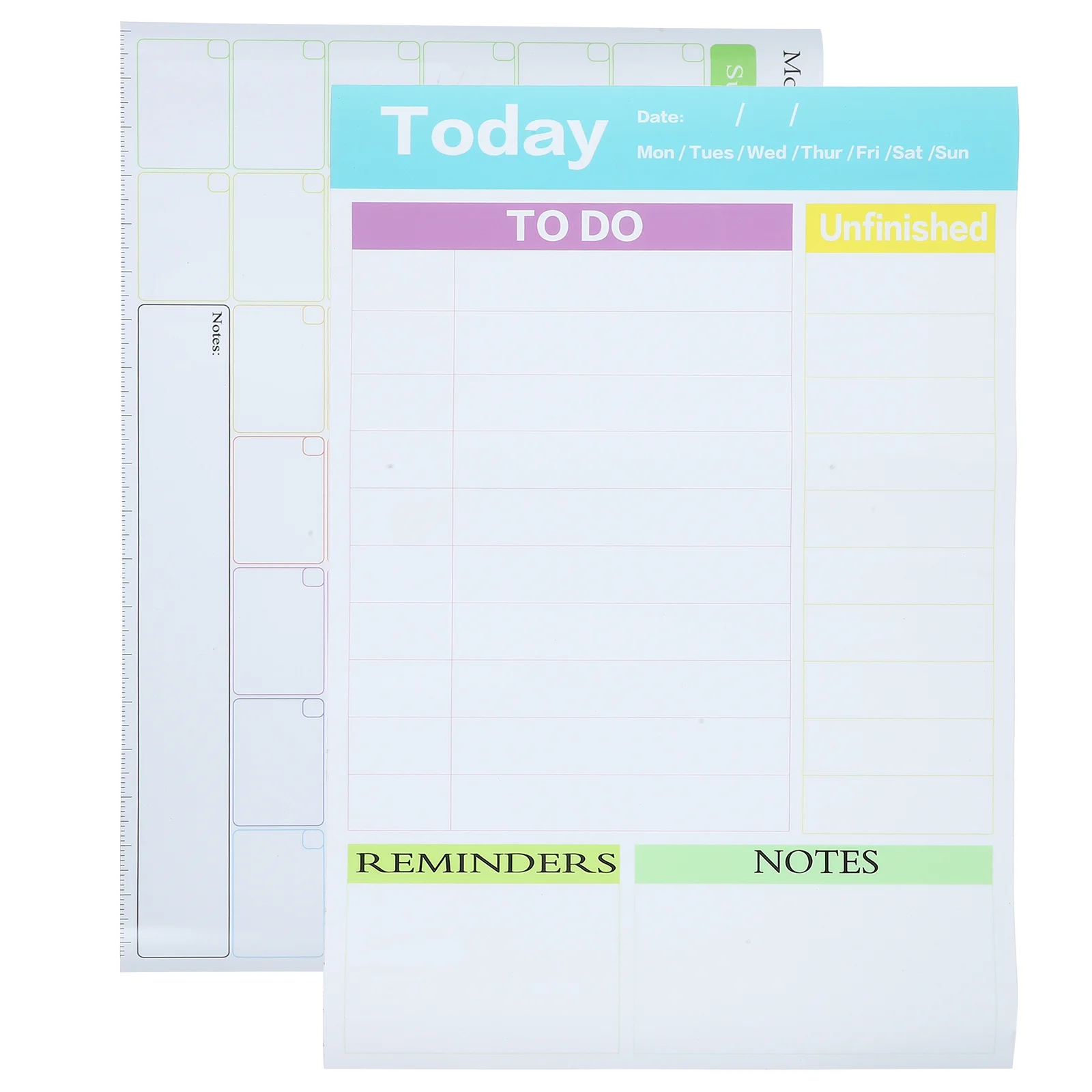 

2Pcs Magnetic Refrigerator Dry Erase Board Memo Planning Whiteboard for Home Office Monthly Weekly Organizer