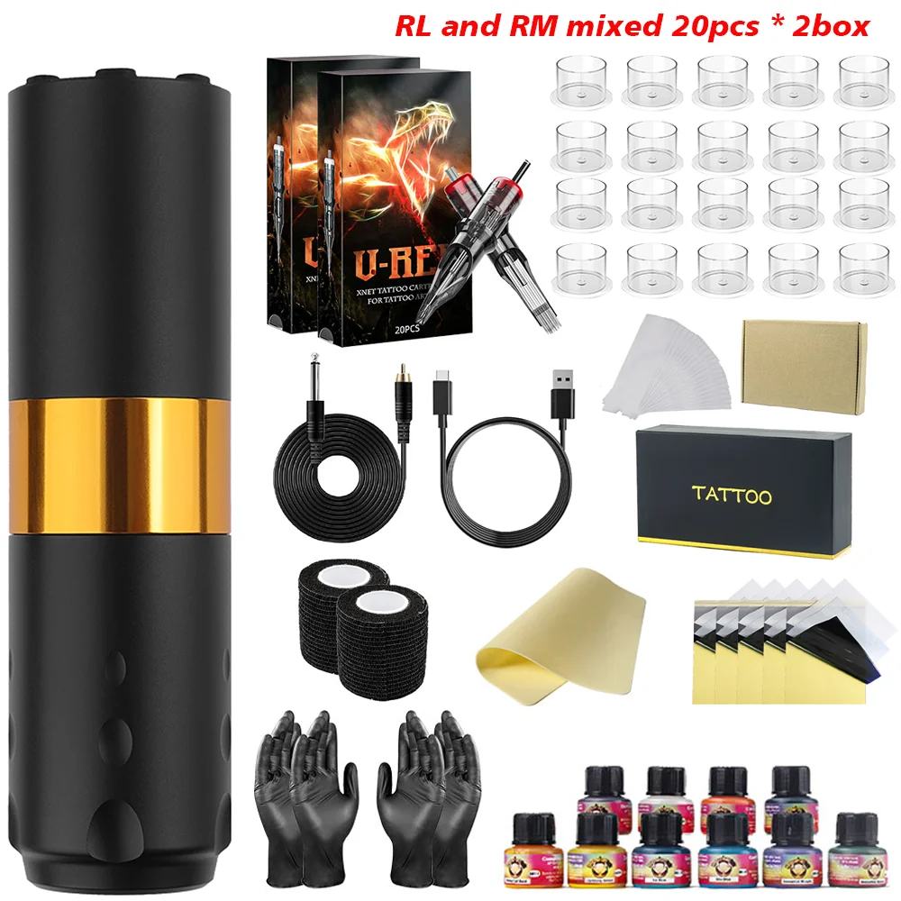 

Tattoo Kit T-Rex Wireless Tattoo Machine Rotaty Pen Powerful Motor 1800mAh Capacity Battery Coreless Motor for Tattoo Artists