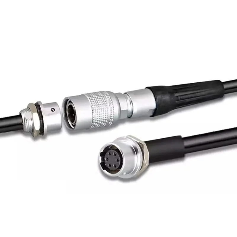 YC8 2 3 4 5 6 7 Pin Push-pull Aviation Plug Male Female Quick Docking Connector M8 Gold Plating Plug with Cord Welding Wire