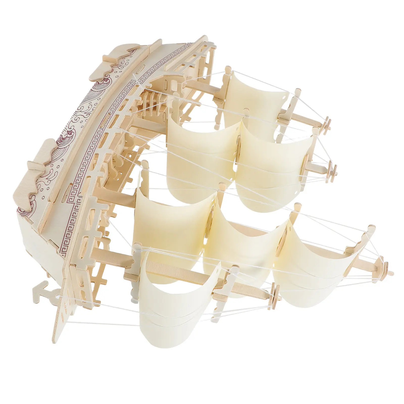 

DIY Wooden Sailing Ship Kit 3D Assembly Puzzle Historical Merchant Vessel Decor for Living Room Nautical Home Decor