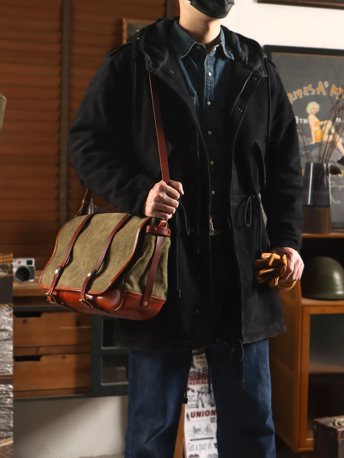 Tailor Brando Italian Suede Cowhide Classic M51 Trench Coat Men's Genuine Leather Long Coat