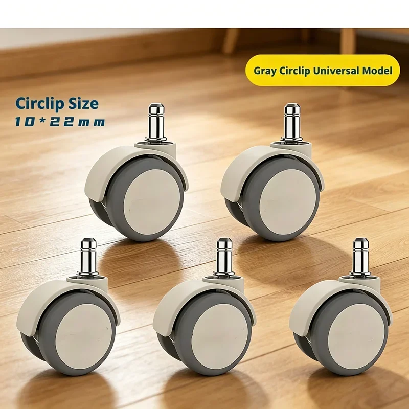 5 Pcs Circlip M10 Applicable Swivel Chair Wheels Casters Universal Wheel Accessories Office Computer Pulley Thickened