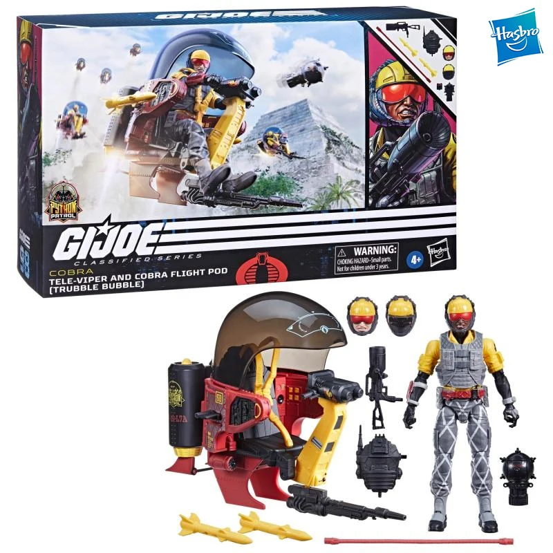 

В наличии Hasbro G.I. Joe Classified Series Python Patrol Tele-Viper & Cobra Flight Pod, подарочные игрушки для детей, фигурки, 6 дюймов