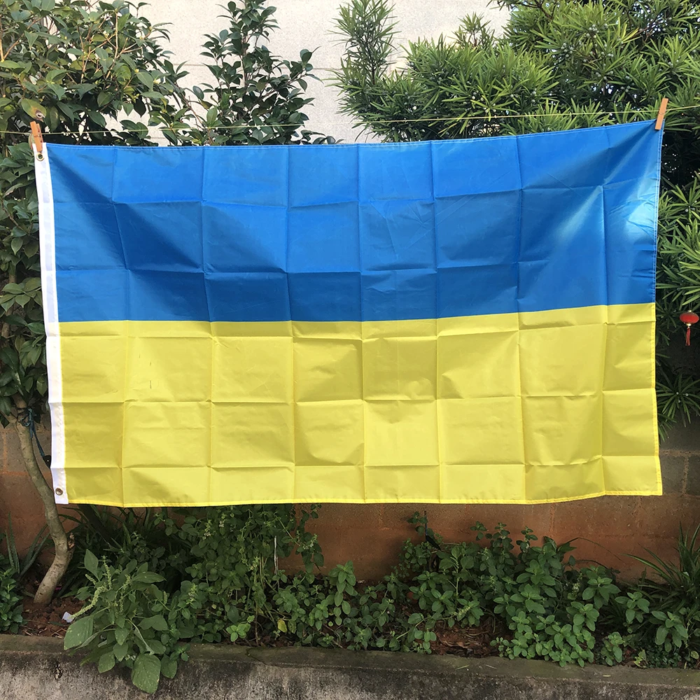 Z-ONE FLAG NEW Ukraine National flag 90X150cm Hanging Polyester Blue Yellow UA UKR Ukrainian National Flags For Decoration