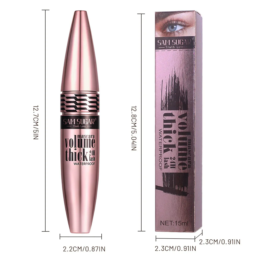 4 color waterproof, long-lasting, non-smudging mascara with long-lasting hold and non-clumping, thick, curling mascara