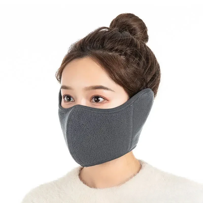 Winter Unisex Breathable Holes Mask Cold-Proof Thermal Mask Earmuffs Two-In-One Wrap Band Ear Warmer Outdoor Riding Ear Muff