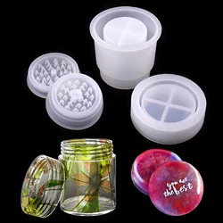 DIY Crystal Bottle Silicone Mould Epoxy Resin Mold Storage Cylindrical Bottle Smoke Grinder Combination Set Concrete Molds