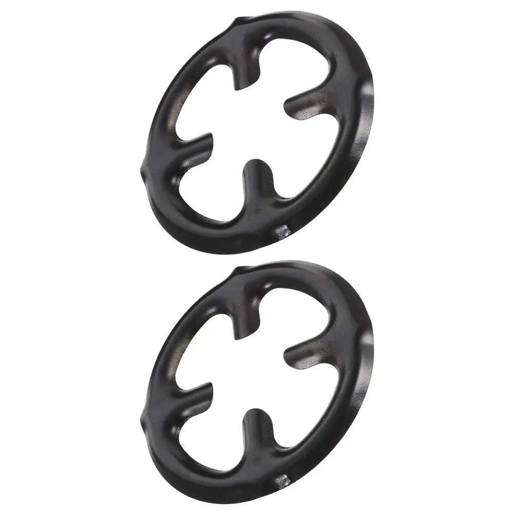 2 قطعة إبريق قهوة الفرن حامل الفولاذ المقاوم للصدأ حامل معدني رف موقد غاز بوثولدر 13 سنتيمتر جولة أسفل الرف نونسليب مقاومة للحرارة المطبخ #2