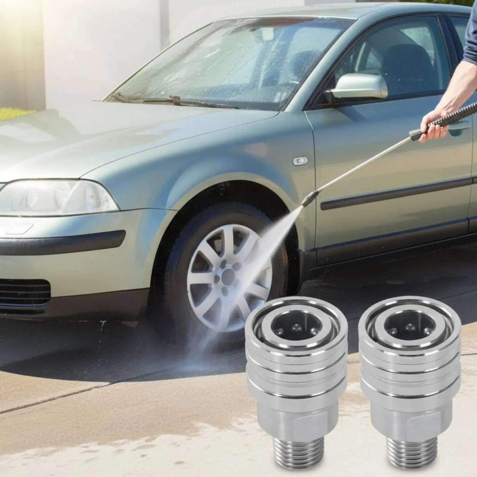 

Комплект быстроразъемных соединений NPT 1/4 дюйма, быстросъемный соединитель NPT 1/4 дюйма для мойки высокого давления, для мойки автомобилей