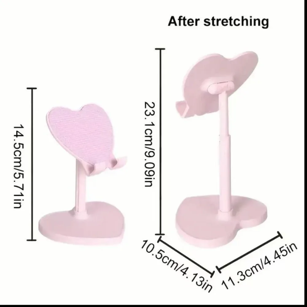 Love Shaped Multifunctional Phone Stand Extendable Adjustable Lifting Foldable Tablet Holder for Live Streaming Desk Use - view 6