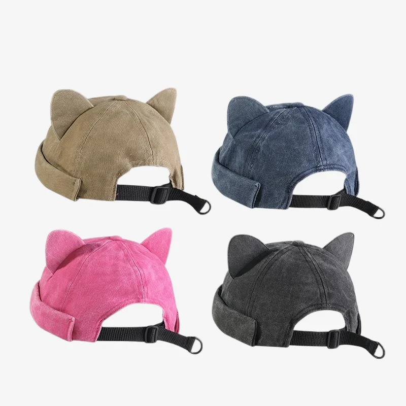 Korean-Style Retro Distressed Washed Denim Landlord Hat Street Fashion Brand Beanie Casual Versatile Couple's Fashion Hat