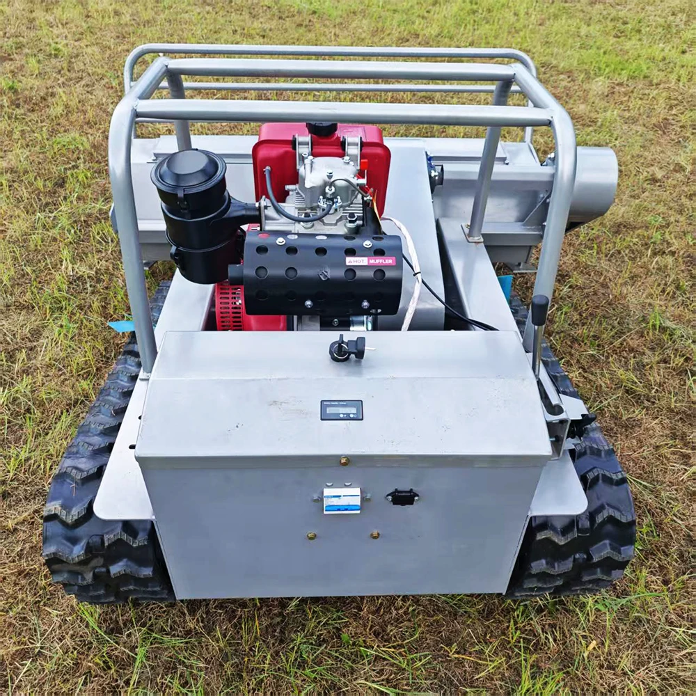 CE EPA Approved All Terrain Robot Lawn Mower Industrial Agriculture Rubber Tracks Remote Control DIY for Grass Cutting